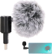Microfono Flessibile per Smartphone - Microfono per Vlogging con Parascintilla - Registrazione Audio per Podcast (Tipo C)