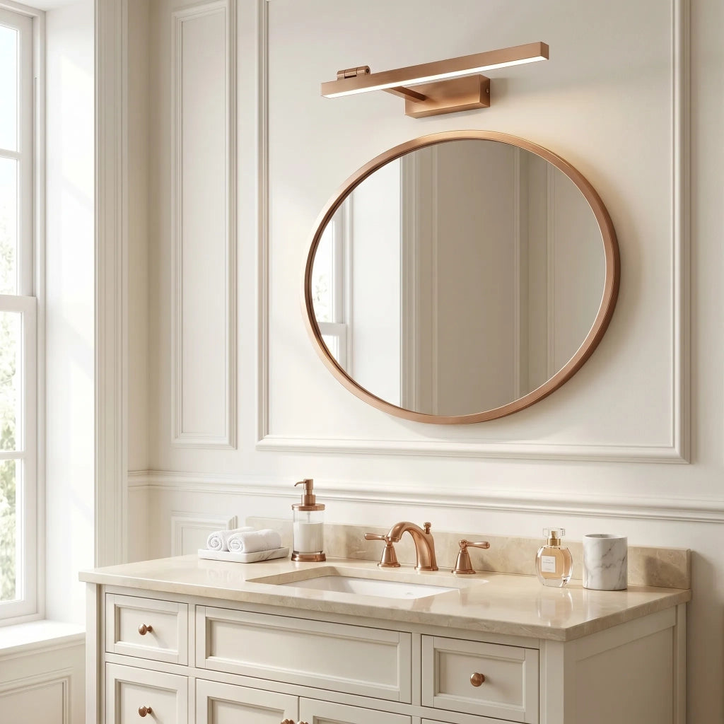 Applique Da Bagno Led Swe037-1w 40cm Brush Copper
