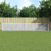 Gabbia Polli Tetto Grigio Chiaro 603x98x90 cm Acciaio Zincato 3189046