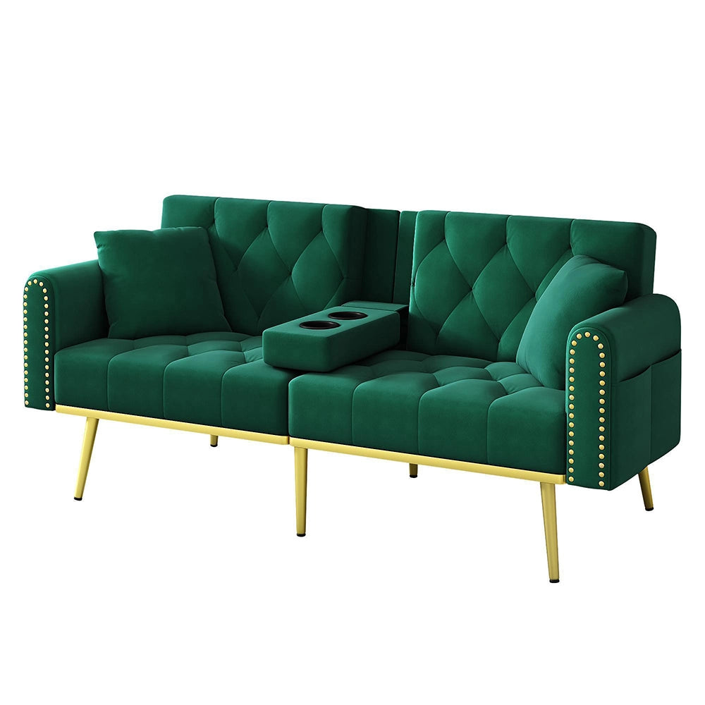 Divano letto convertibile - Xylo - Doppio, 3 livelli reclinabili, verde