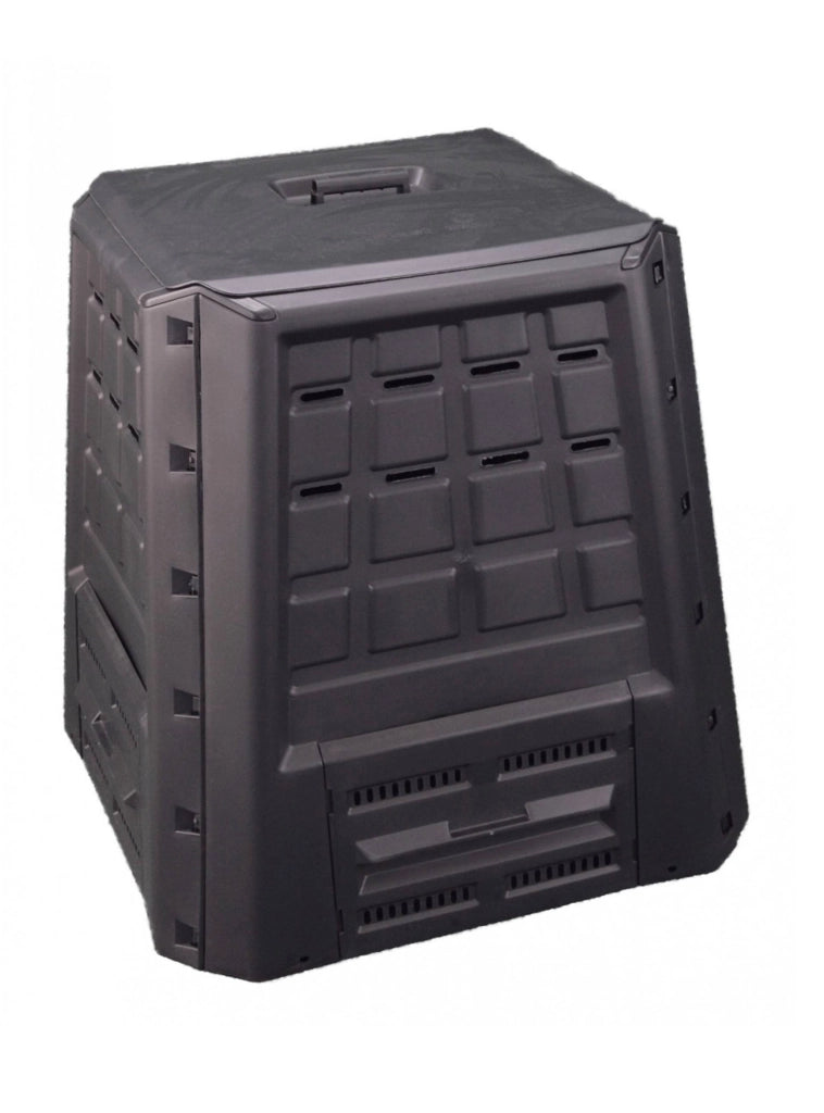 Contenitore per Rifiuti Gina, Pattumiera Capacità 380 lt Made in Italy, 80x80x82h cm Nero Antracite