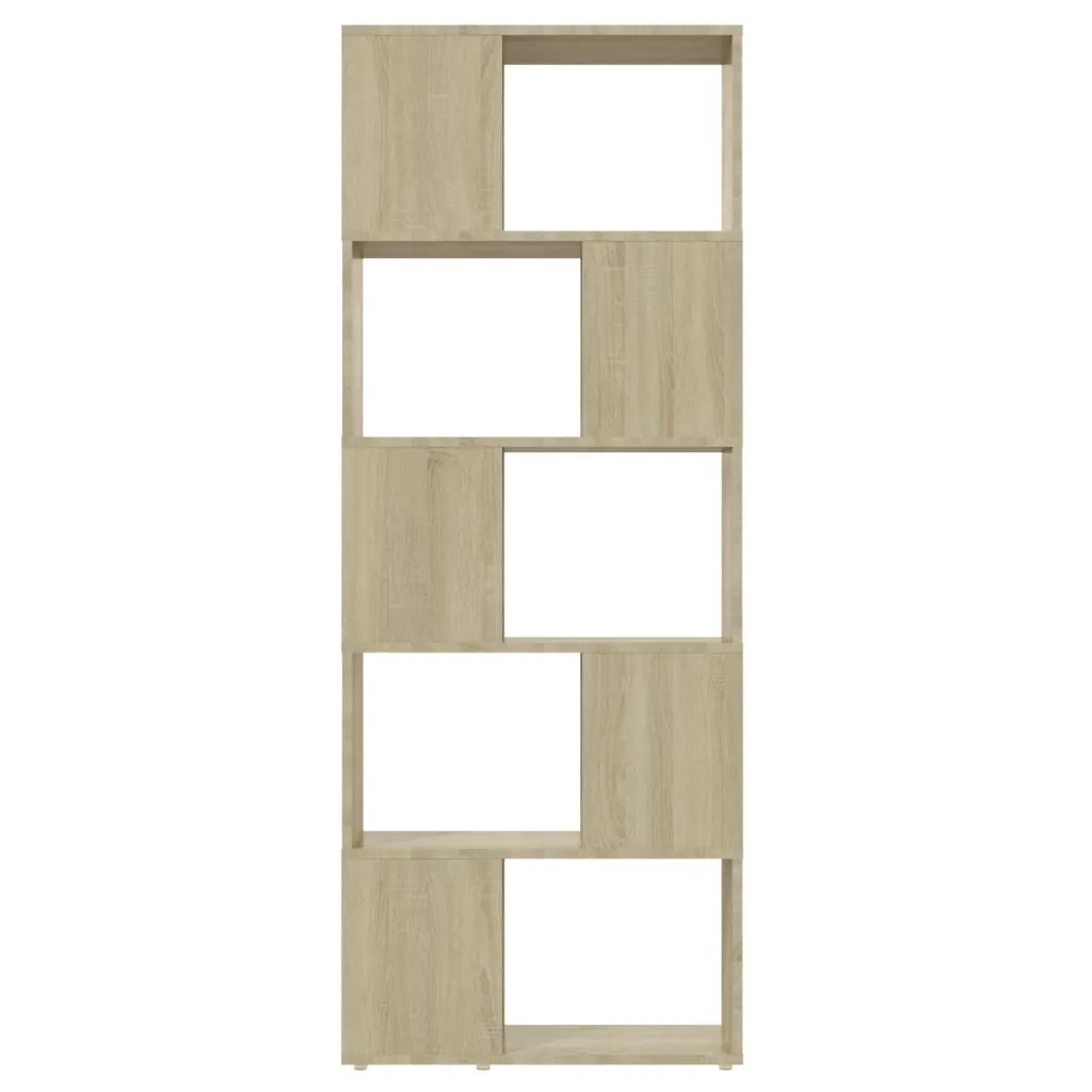Libreria Divisorio-Scaffale per Libri-Mobile di Stoccaggio Rovere Sonoma 60x24x155 cm