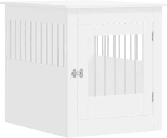 Banco per cani in legno - Banco per cani - Banco per cani XL - Recinzione per cani - Bianco