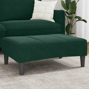 Poggiapiedi Verde Scuro 77x55x31 cm in Velluto 4007377