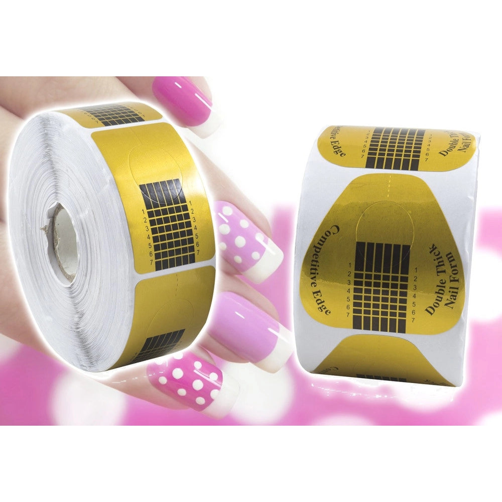 Trade Shop - Rotolo Cartine Unghie Rettangolare Allungamento Per Ricostruzione Nail Art 500pz -