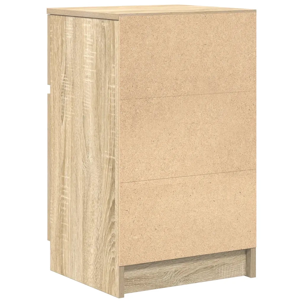 Comodini 2 pz Rovere Sonoma 39x35x65 cm in Legno Multistrato