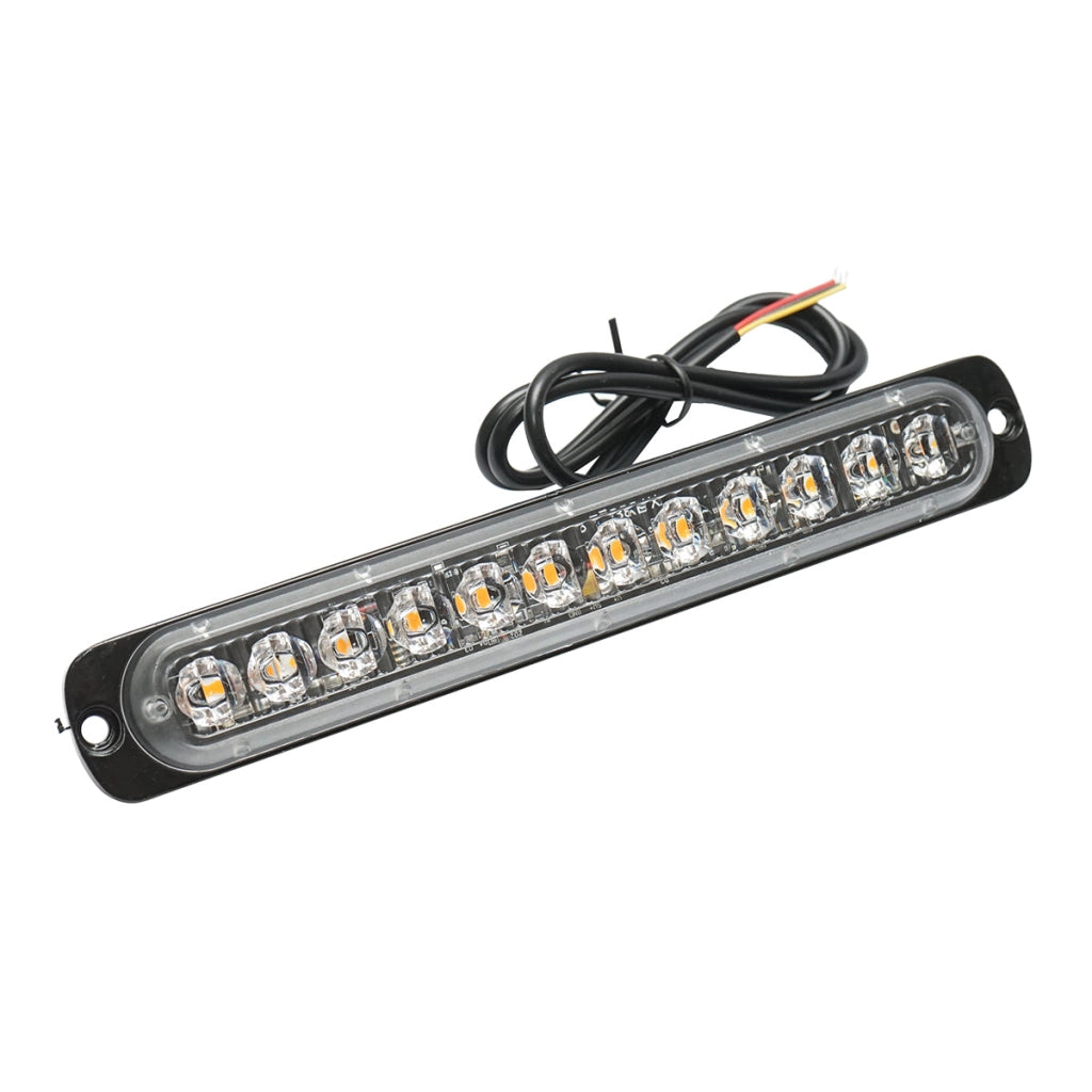 Luce di ingombro a LED 12-24V, 24W, gialla, 12 LED 190x30x12mm