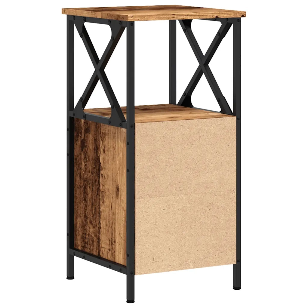 Comodino Legno Antico 34x35,5x70 cm in Legno Multistrato 857250