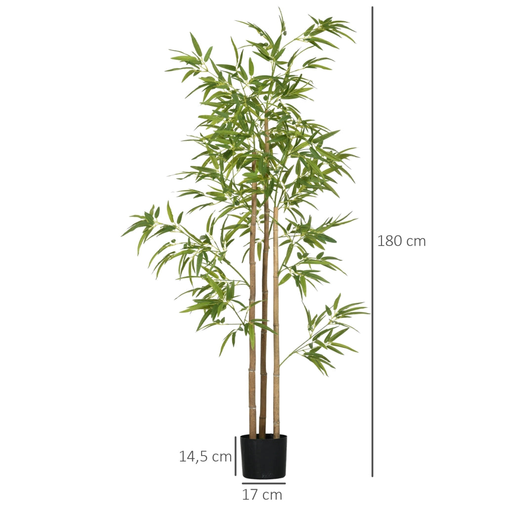 Pianta di Bamb¨´ Artificiale ¨C Xylo ¨C 180 cm con Vaso, Decorazione Realistica