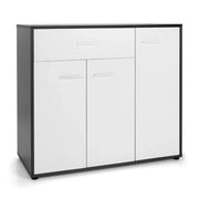 Credenza con ripiano regolabile 88 x 40 x 80 cm capiente design moderno in legno ingegnerizzato bianco e nero 20_0020153