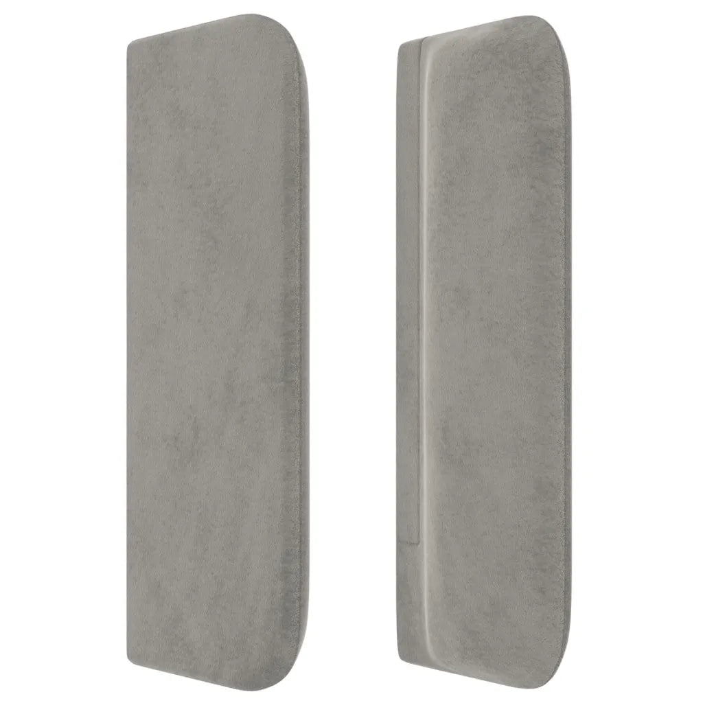 Testiera ad Orecchio Grigio Chiaro 147x16x78/88 cm in Velluto 3118956