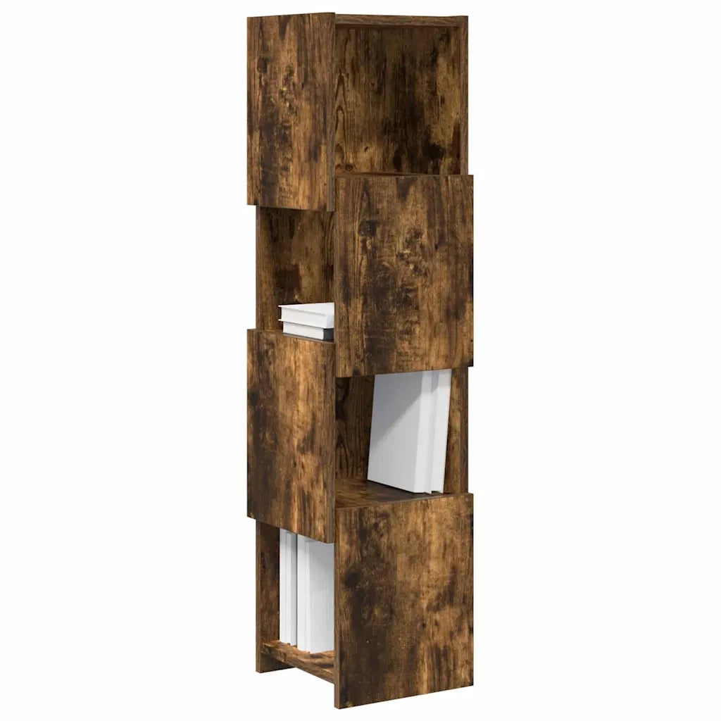 Mobile angolare Rovere fumé 25,5x25x102cm Legno multistrato 889809