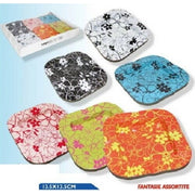 Trade Shop - Set 12 Pezzi Posacenere Ceneriera Porta Cenere Colorata Metallo Fantasia -