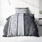 Coperta da letto, 135 x 200 cm, flanella, grigio argento, coperta da letto calda, flanella grigia con design argentato, coperta da letto di flanella 100% cotone