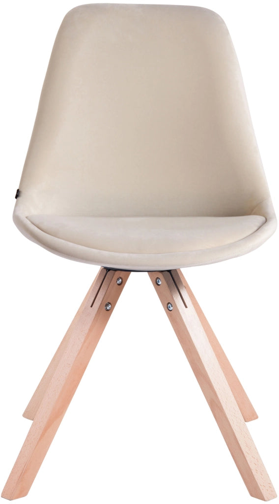 Set di 4 sedie Toulouse Velvet Square crema,natura