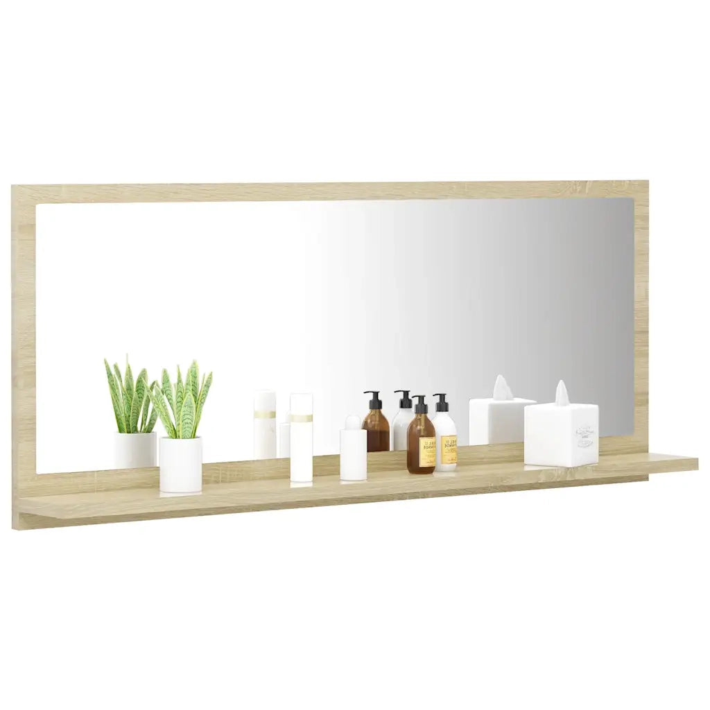 Specchio da Bagno Rovere Sonoma 90x10,5x37 cm in Truciolato cod mxl 59249