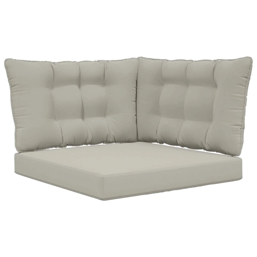 Cuscino per divano da esterno 3 pcs Grigio Poliestere