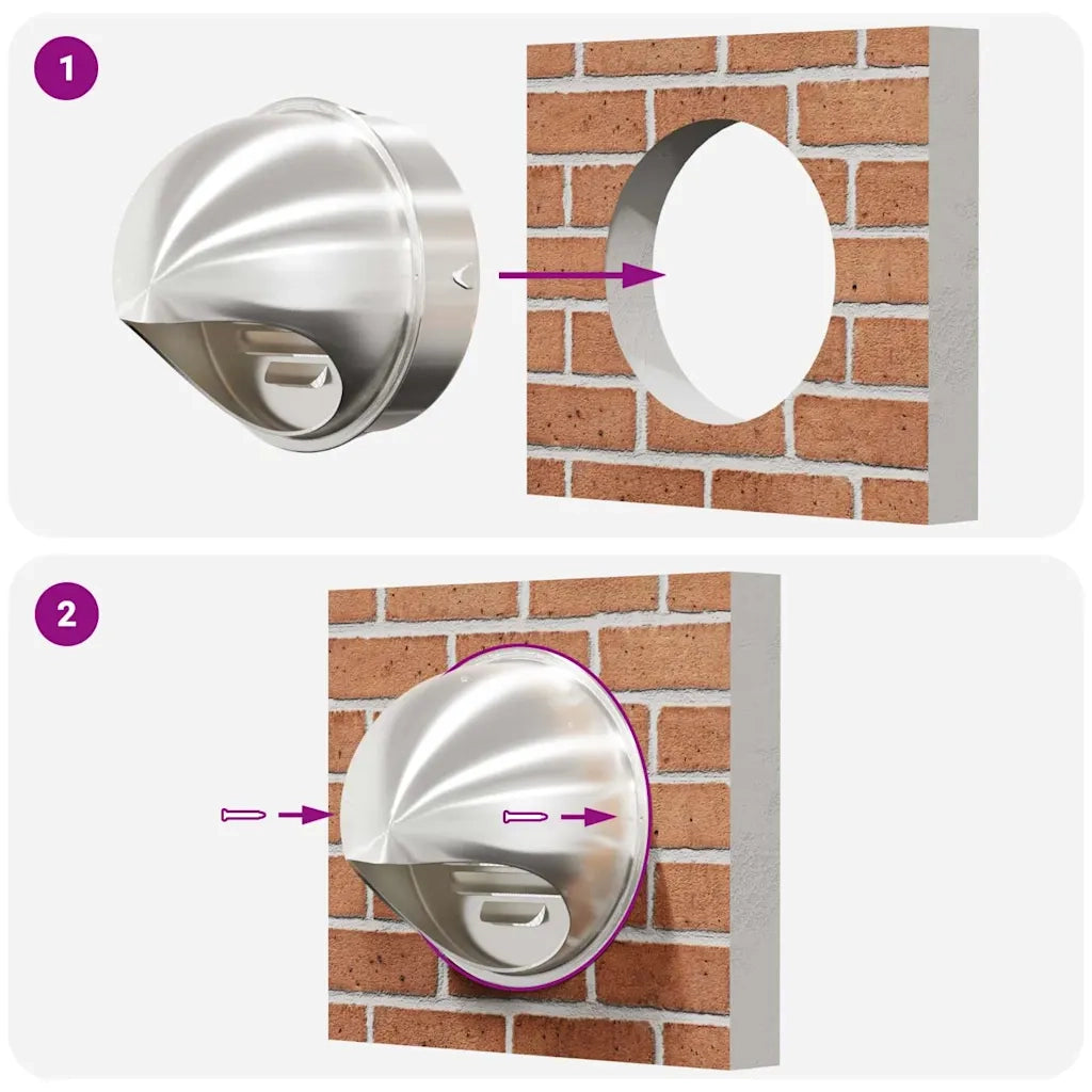 Coperture per ventilazione d'aria 2 pz Argento 200 mm CFW3064201