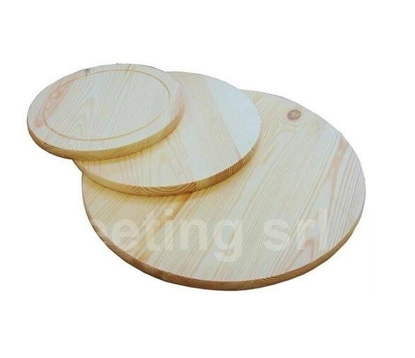 Tagliere in legno per pizza senza manico tondo 25 cm
