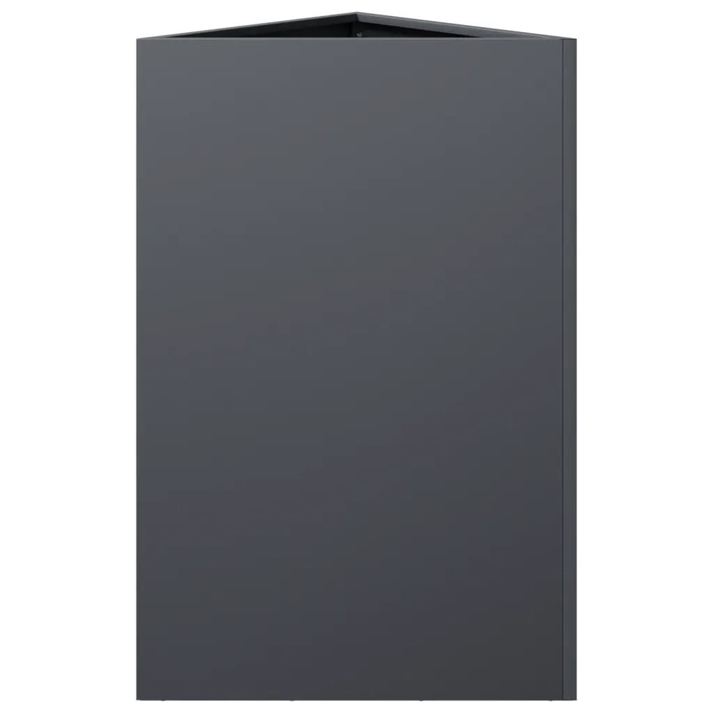 vidaXL Fioriere 2 pz Antracite Triangolari 50x43x75 cm in Acciaio