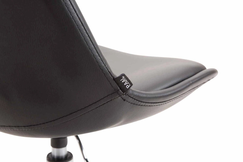 Sedia da pranzo MAVERICK in similpelle nero,cromo