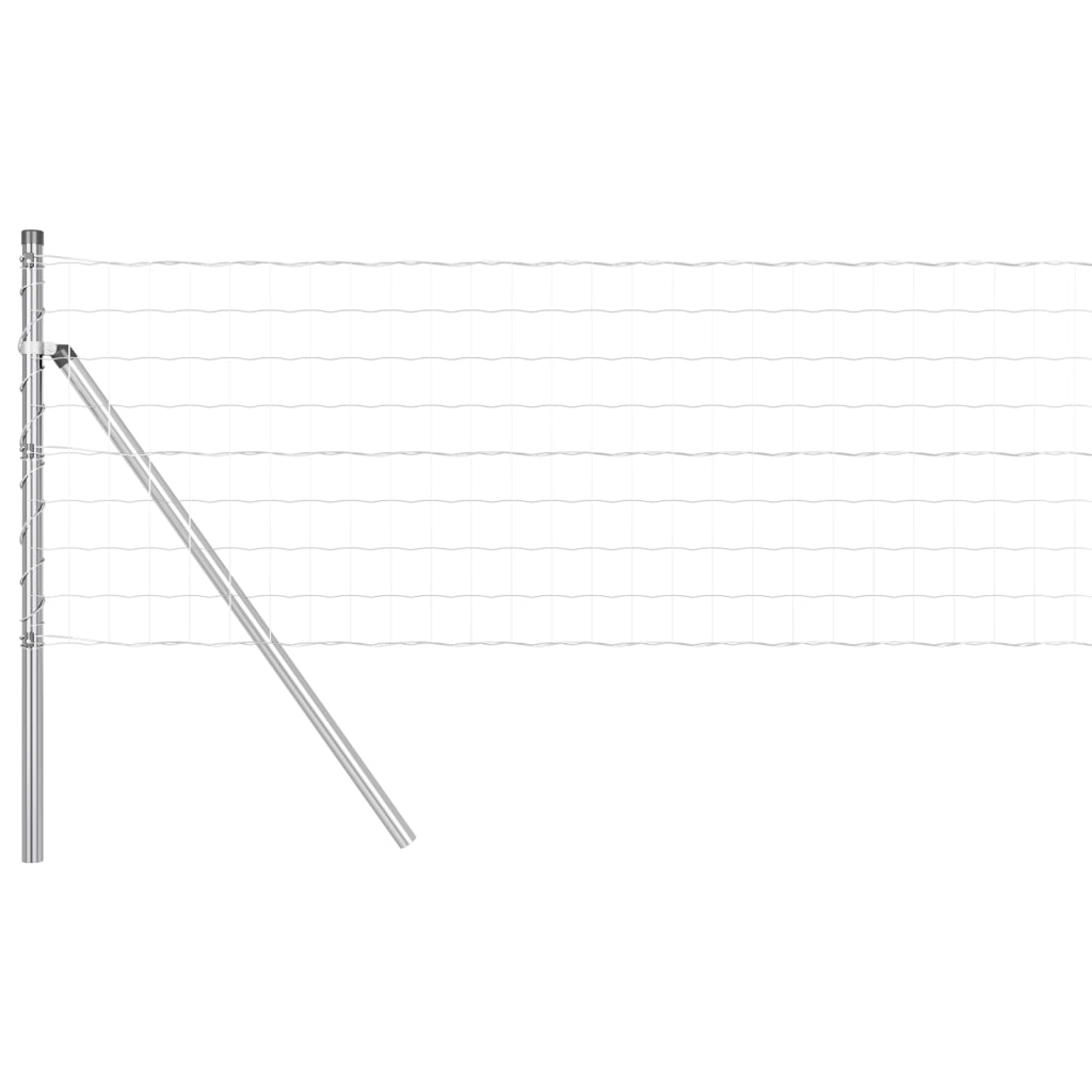 Recinzione Euro con 13 Post 0.8x25 m in Acciaio Zincato