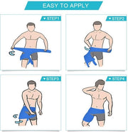 Benda di Supporto per Compressione - Supporto respirabile per cosce e inguine per dolori muscolari e articolari - Benda per lesioni di coscia, ginocchio e hamstring - Allevia il dolore al nervo sciatico - Uomo e donna (Blu)