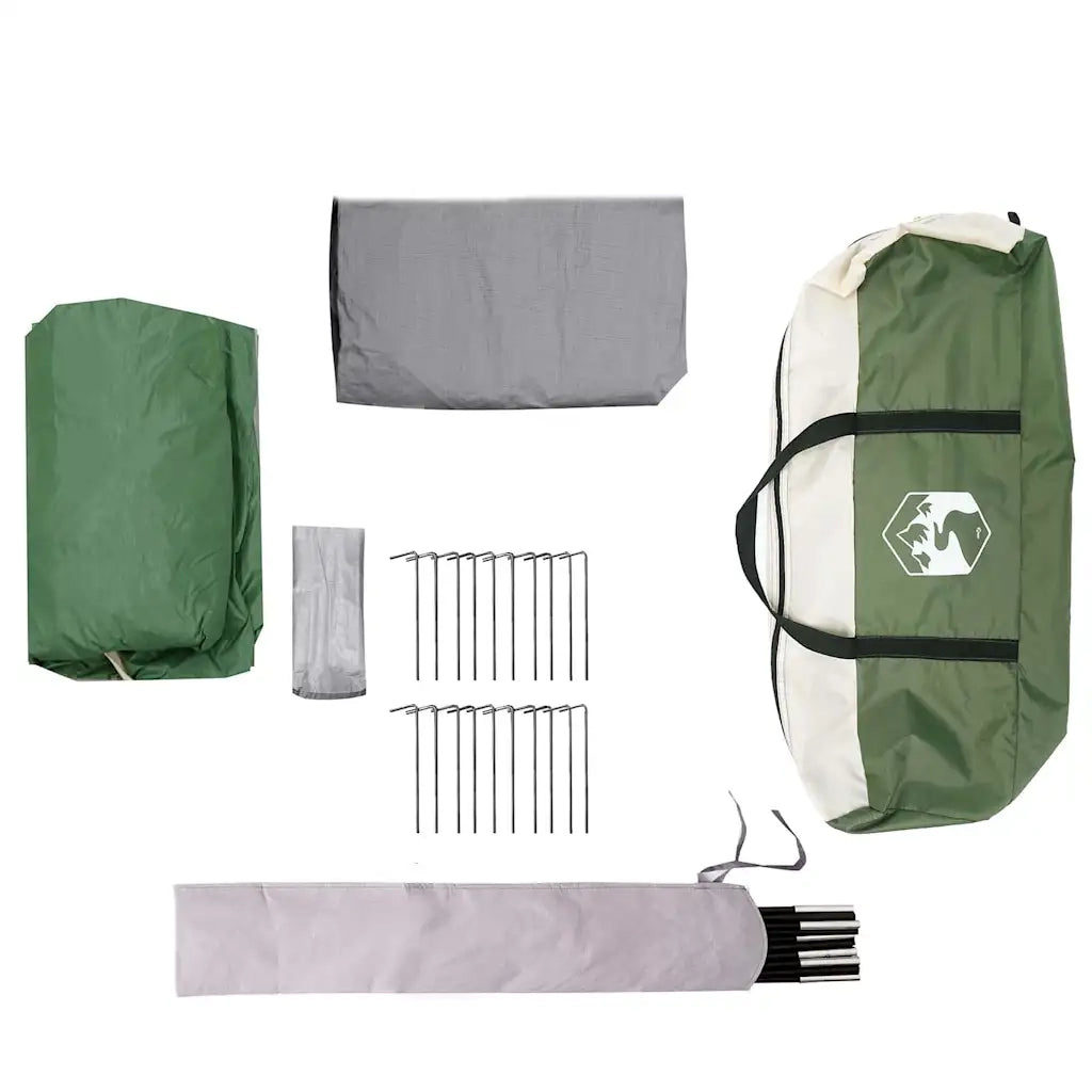 Tenda familiare per 4 persone Verde e Bianco 324 x 255 x 230 cm