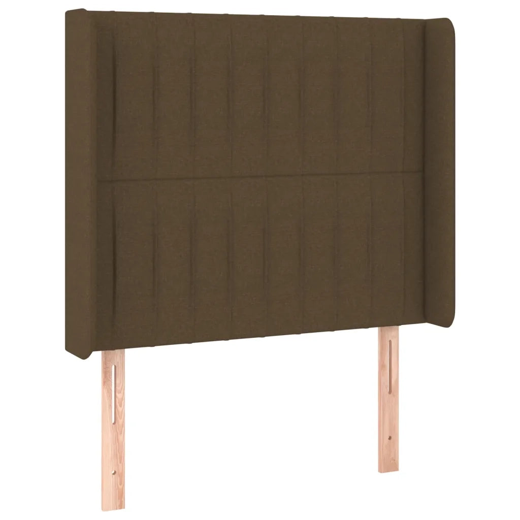 Letto a Molle Materasso e LED Marrone Scuro 90x190cm in Tessuto cod mxl 35493