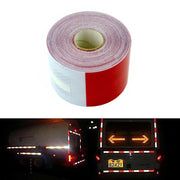 Trade Shop - 5 Metri Nastro Adesivo Catarifrangente Auto Camion Rosso Bianco Alta Visibilitá -