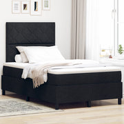 Letto a Molle con Materasso & LED Nero 120x200 cm Tessuto