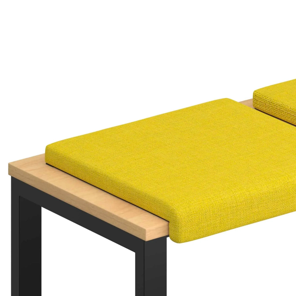 Cuscino per panchina 4 pcs Tessuto Giallo Chiaro 42043094