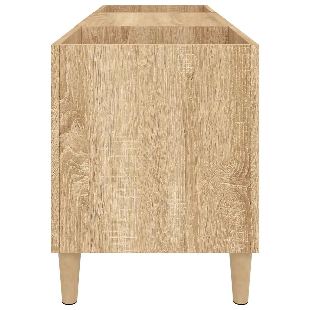 Mobile Porta Dischi Rovere Sonoma 121x38x48cm Legno Multistrato
