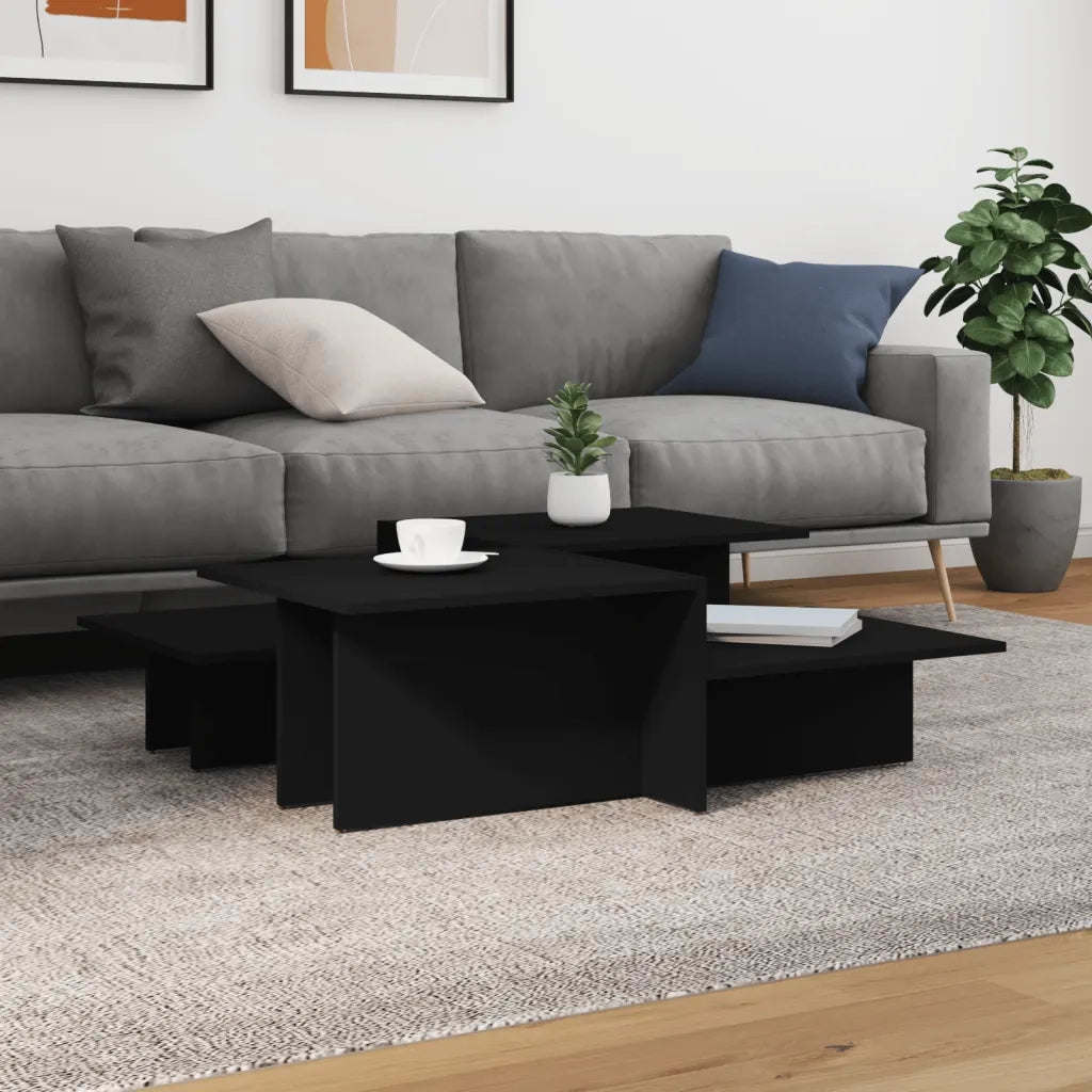 Tavolini da Salotto 2 pz Neri in Legno Multistratocod mxl 132587