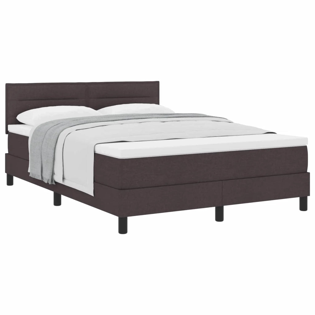 Letto a molle con testiera Marrone Scuro 140 x 200 cm Tessuto 3338618