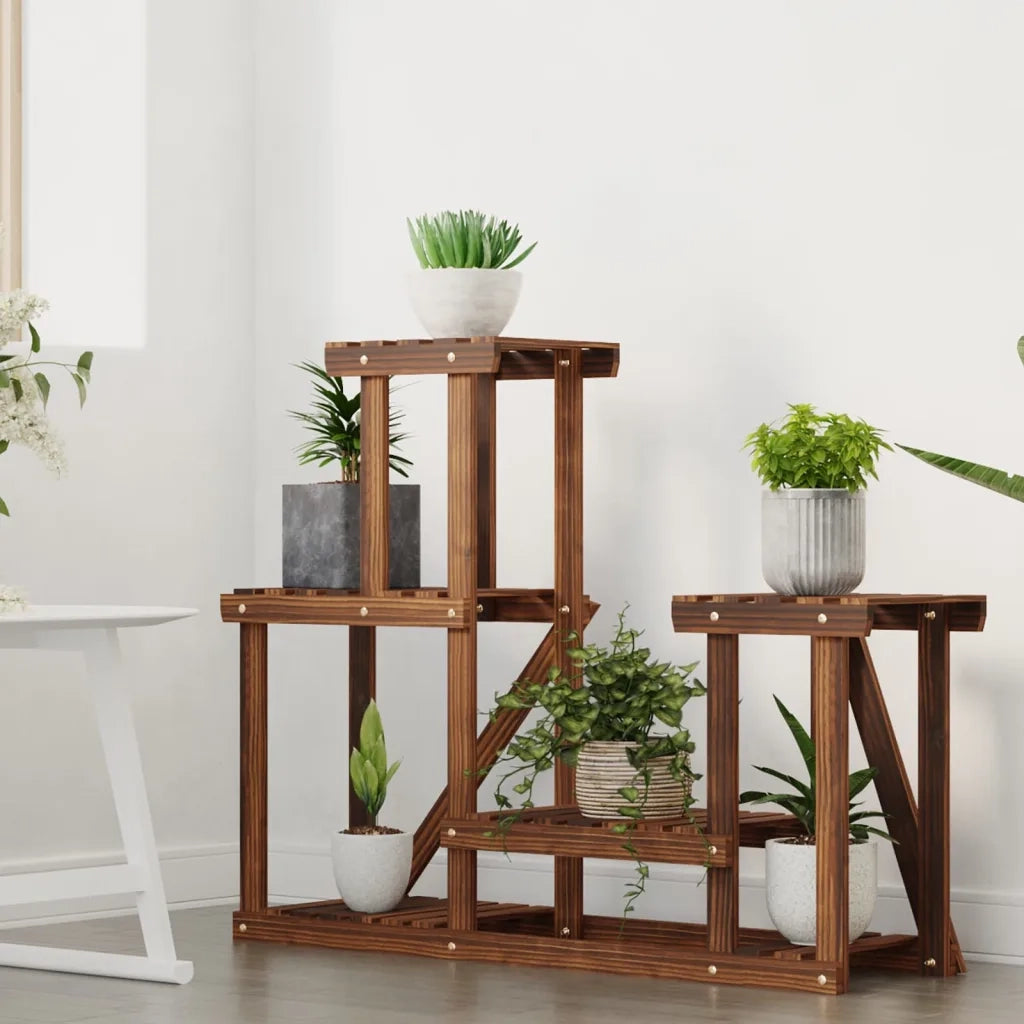 Portafiori-Supporto per Piante-Rastrelliera per Fiori 90x25x73,5 cm in Legno Massello di Abete 583826