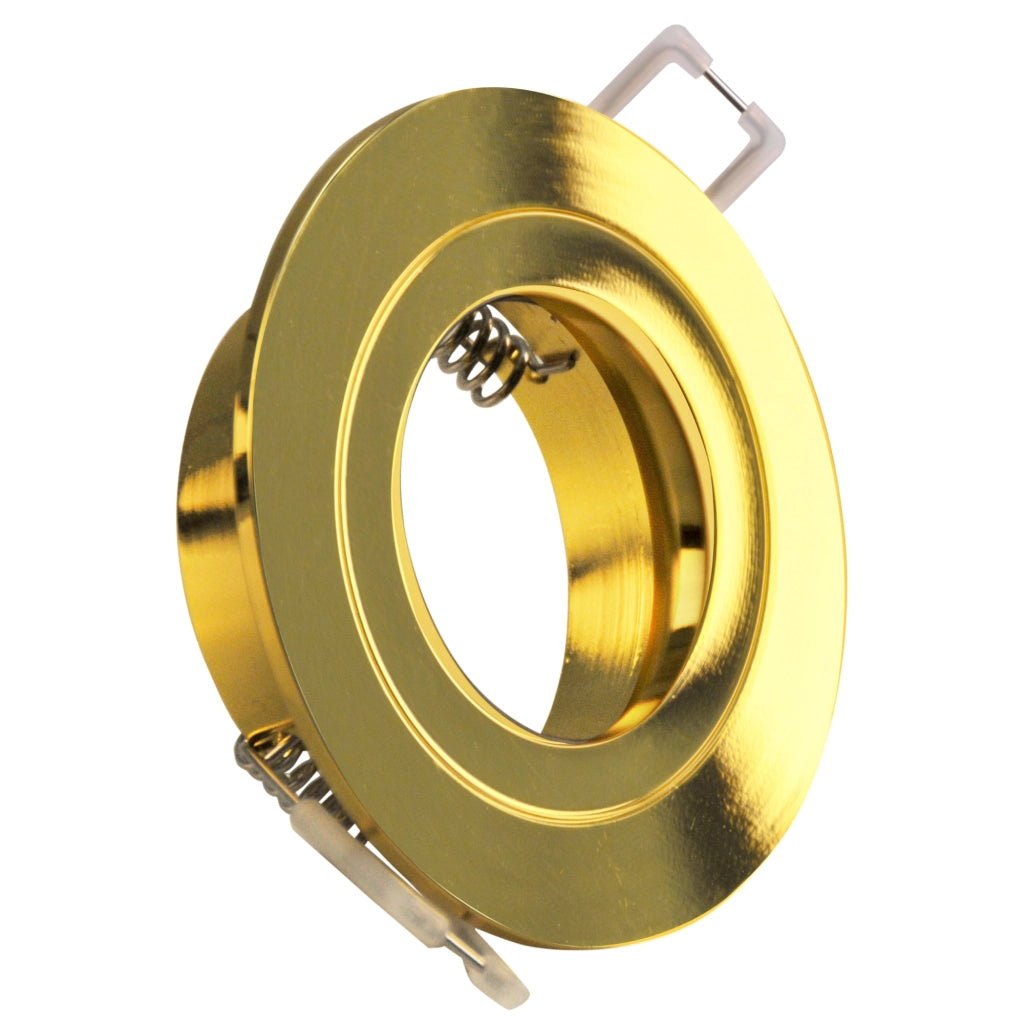Faretto da incasso tondo oro GU10 in alluminio Polux