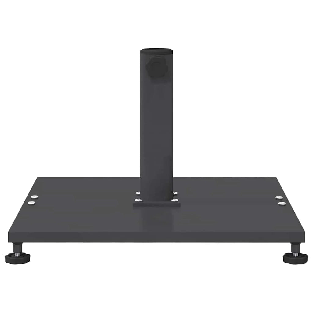 Base per ombrellone da esterno quadrata dal design moderno ed elegante 45 x 45 x 31 cm in acciaio grigio scuro codice 02_0058924.