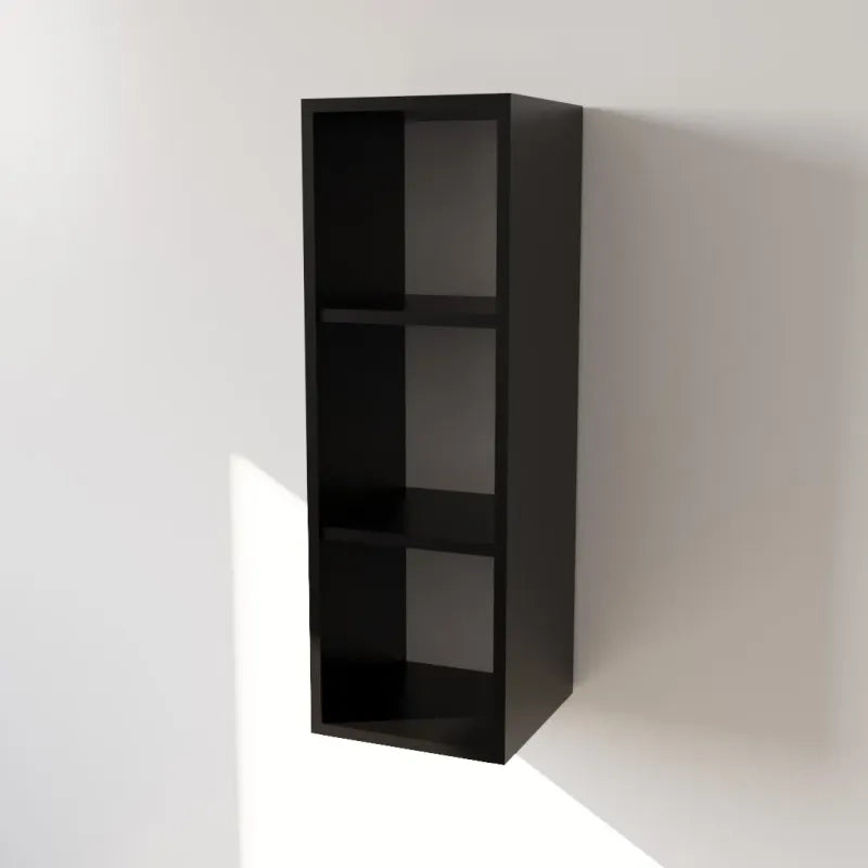 Pensile Cucina in Legno Nobilitato Nero Mobile Alto con 1 Anta, Pensile Componibile Moderno Made in Italy (H90XL30XP33cm)