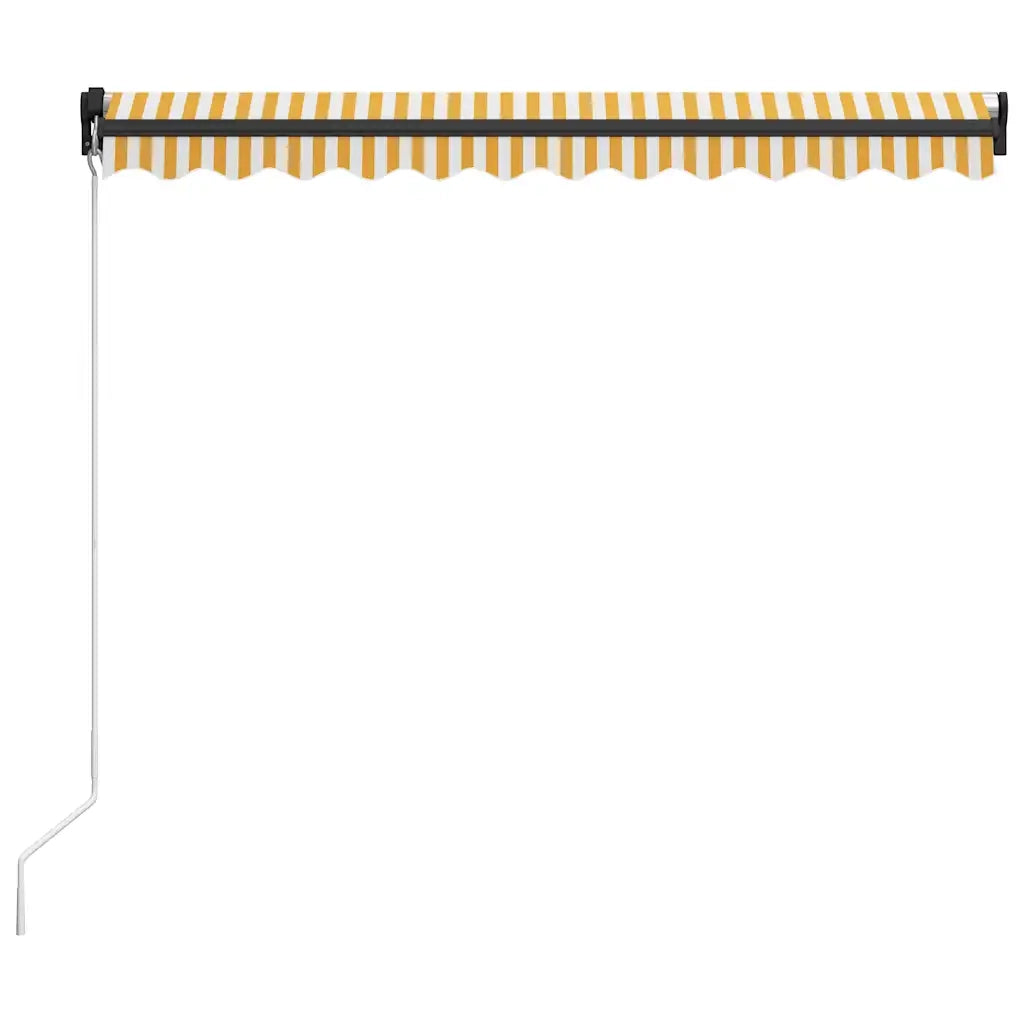 Tenda da Sole Manuale con LED 300x250 cm Gialla e Bianca cod mxl 33077