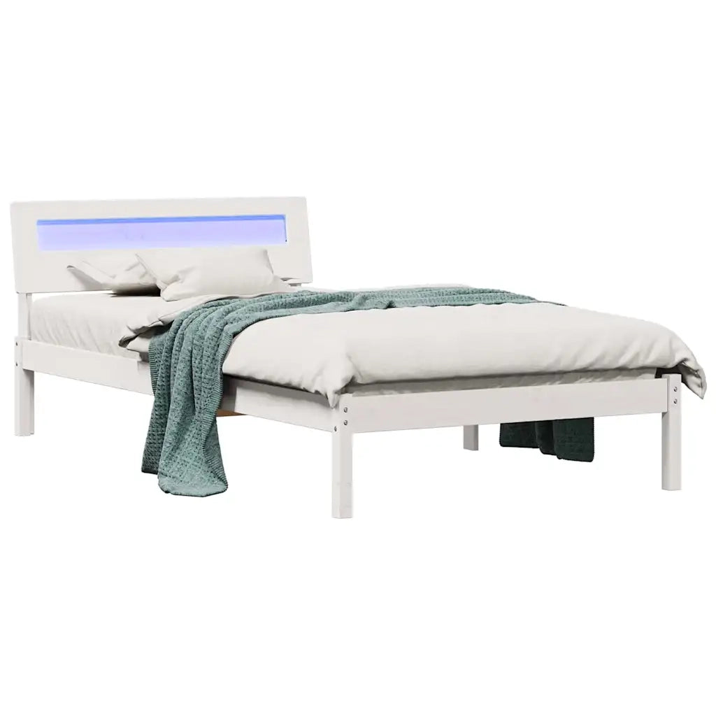Struttura del letto Bianco 80 x 200 cm Pino massello 872798