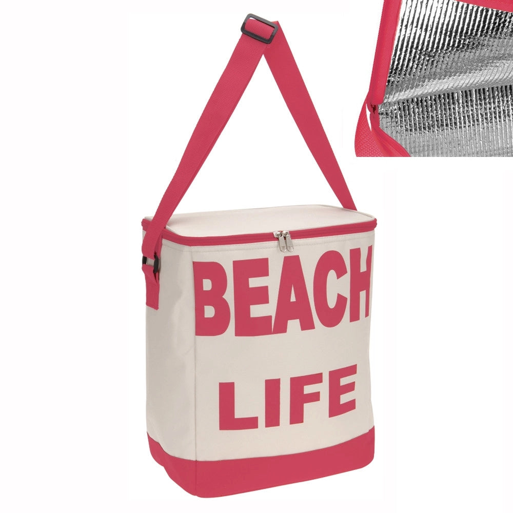 Borsa termica modello beach life colore fucsia