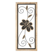 Decorazione in Metallo 3D Fiori 47, Marrone, Metallo, 26x2,5x60 cm
