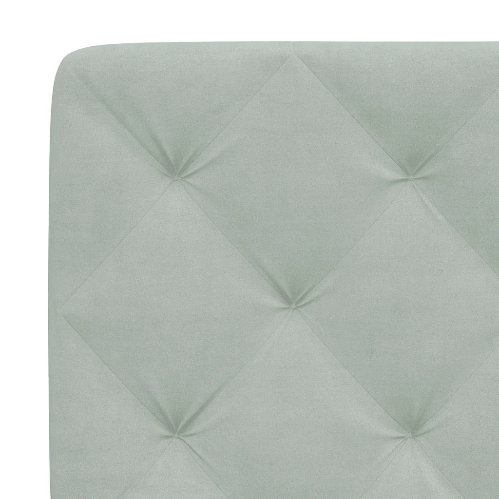 Giroletto senza Materasso Grigio Chiaro 100x200 cm Velluto