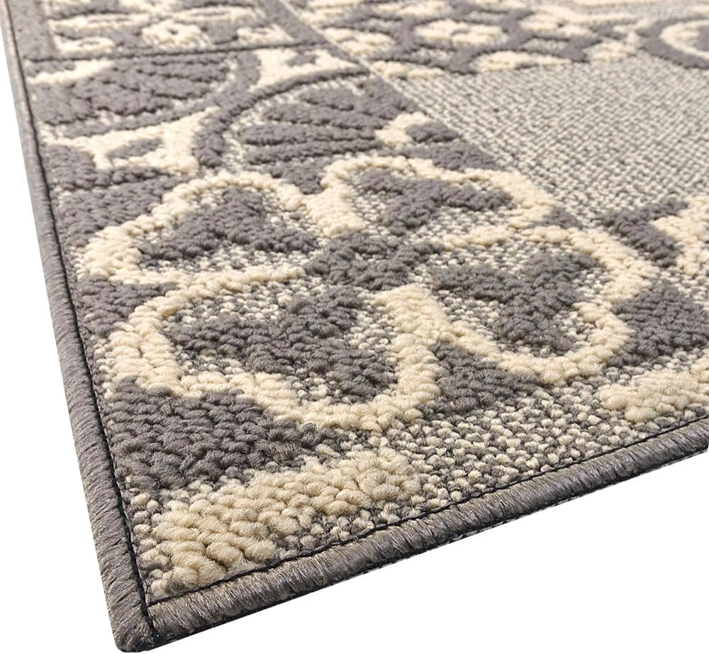 Tappeto Cucina 3D Passatoia Antiscivolo Piastrella Maiolica Beige 57x170 cm