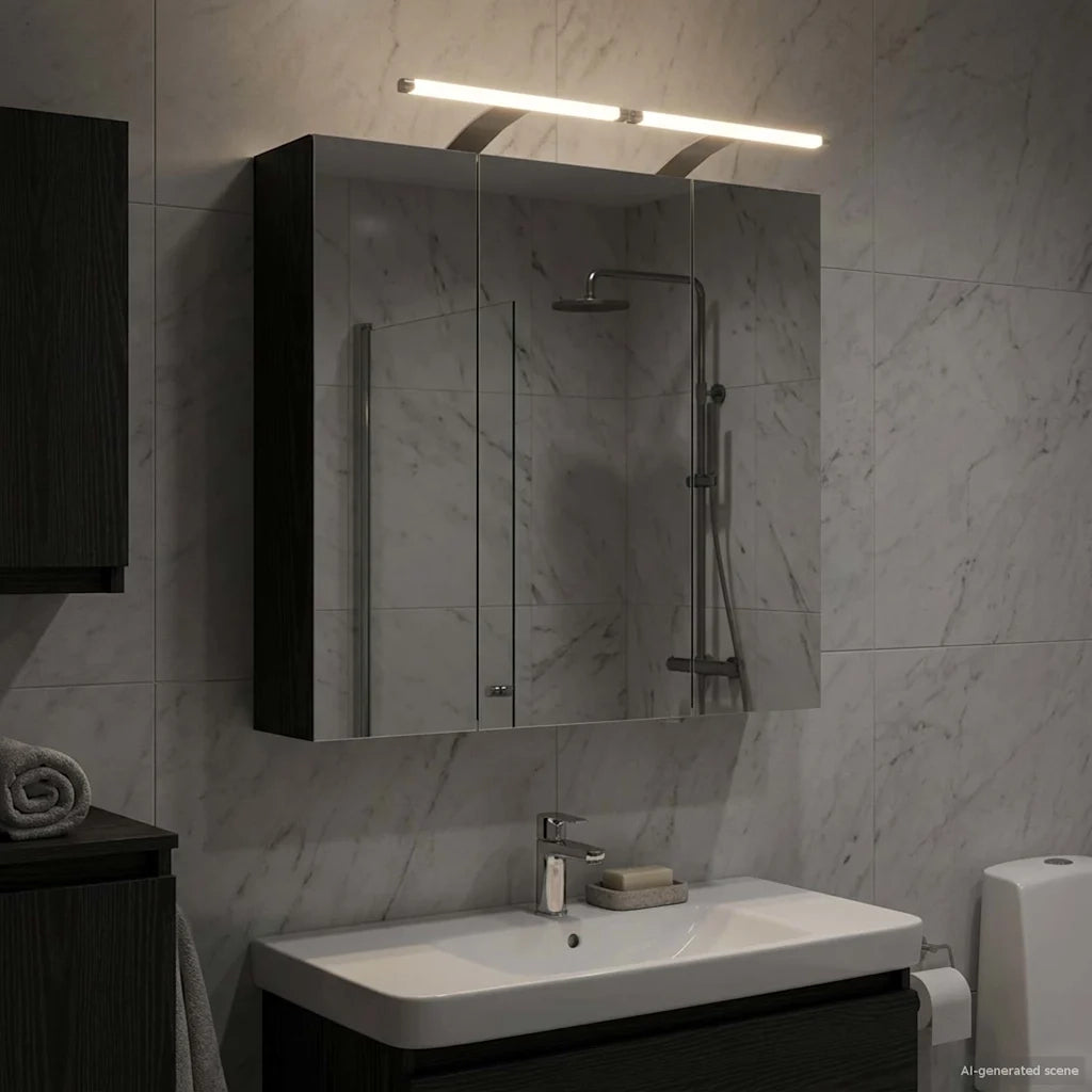 Mobiletto per specchio da bagno Rovere Nero 70 x 14,5 x 70 cm 889096