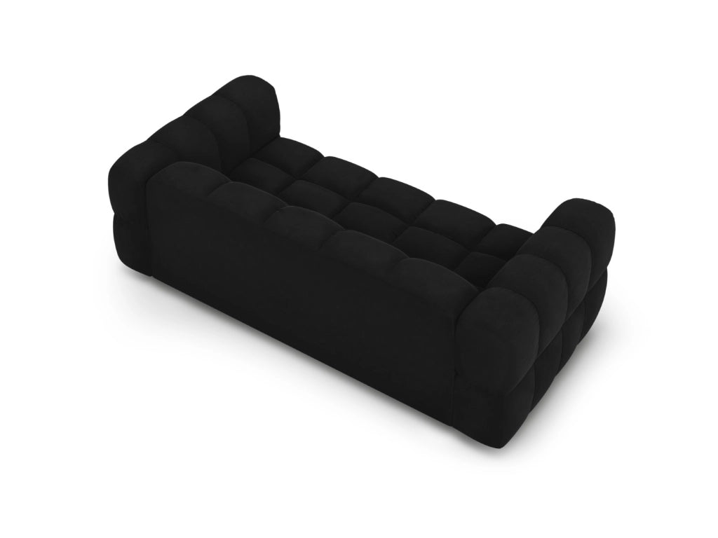 Cosmopolitan Design - Divano "Sky" 3 posti in velluto nero 