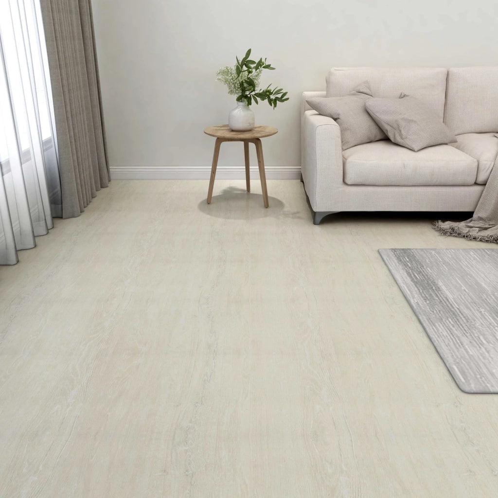 Tavole per Pavimenti 5,11 m² 55 pcs PVC Bianco Crema