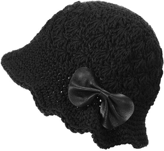 Cappello in Cotone a Maglia a Pizzo - Fatto a Mano - Adatto alle Donne - Misura 52-56cm - Ideale per Viaggi e Stagioni Primaverili e Autunnali