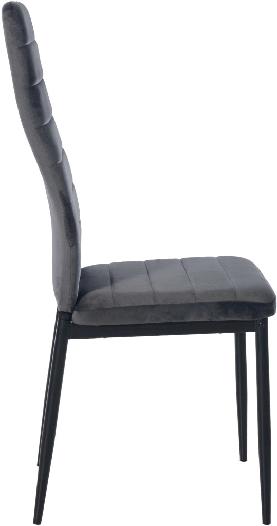 Set di 6 sedie da pranzo Mayfair grigio,Velluto